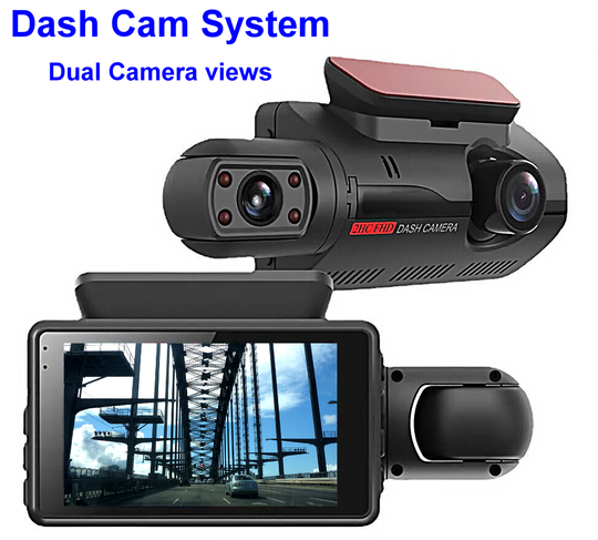 1080P Dash Cam System with 2 Camera Views