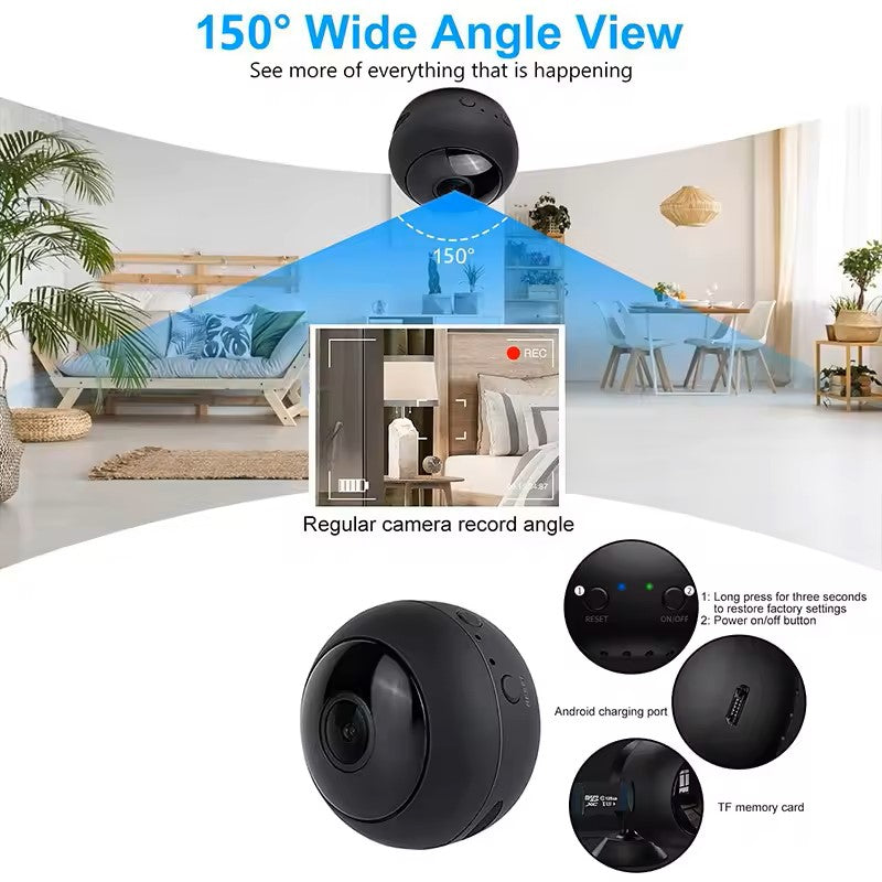 Motion Alarm APP Control micro wireless small surveillance camera