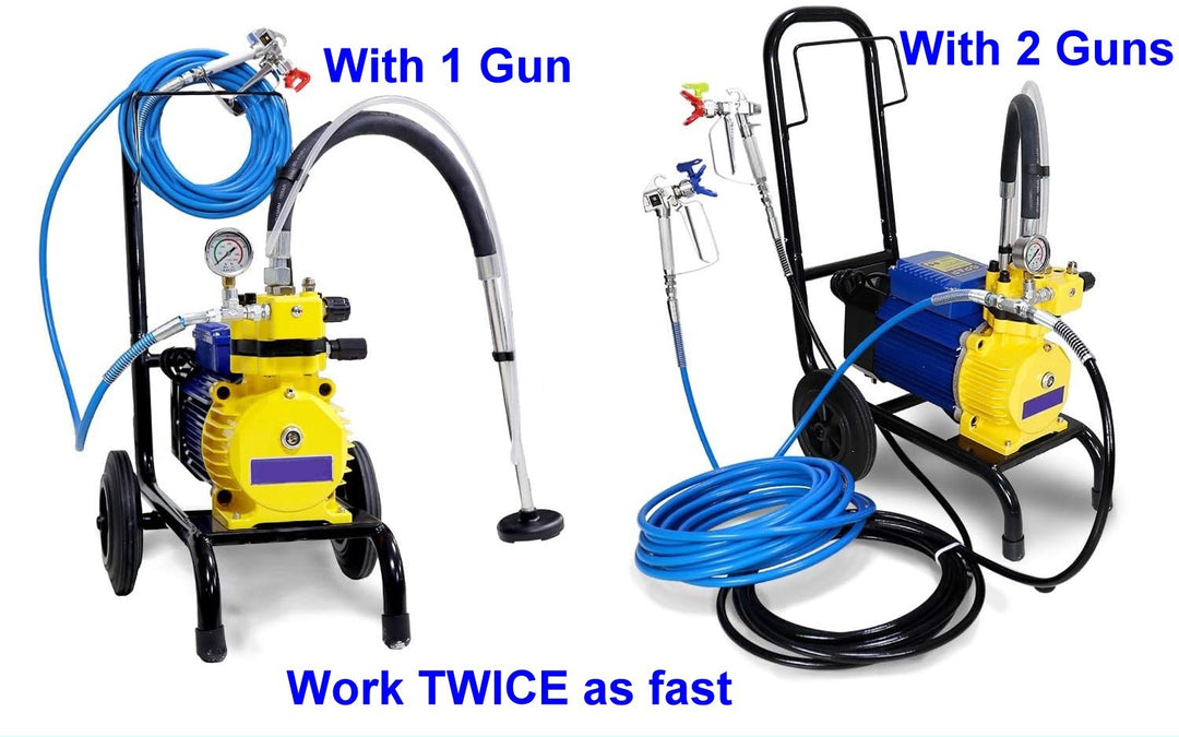 Commercial Twin Airless Spray Paint Package - commercial airless paint sprayer - commercial grade paint sprayer - professional paint spraying equipment - 6