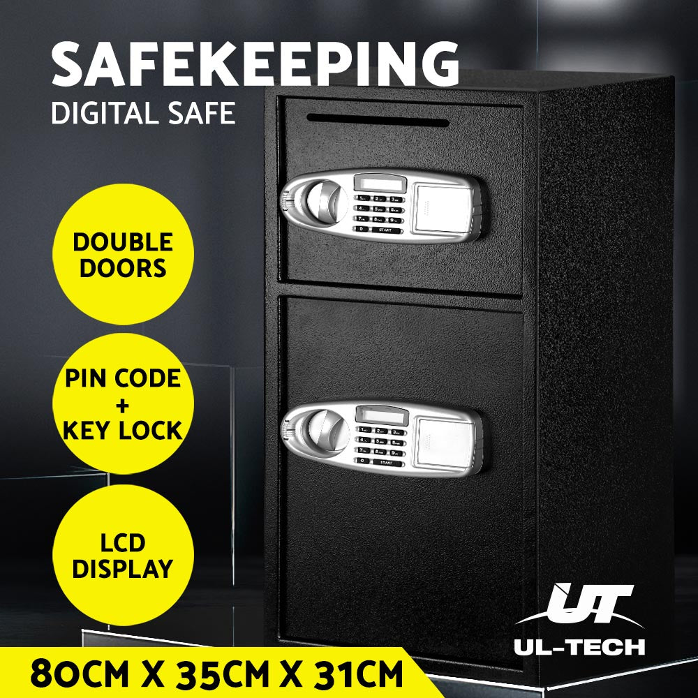 Professional Security Box Electronic Safe Digital Lock Cash Deposit Password 8L-80L