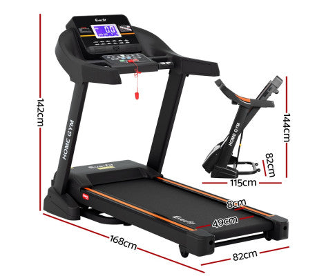 Treadmill Electric Auto Incline Home Gym Fitness Exercise Machine 490mm