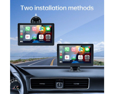 Portable Wireless Car Radio Auto Stereo Apple Carplay Android Bluetooth + Cam