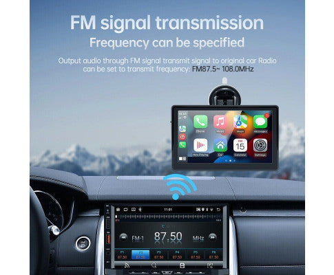 Portable Wireless Car Radio Auto Stereo Apple Carplay Android Bluetooth + Cam