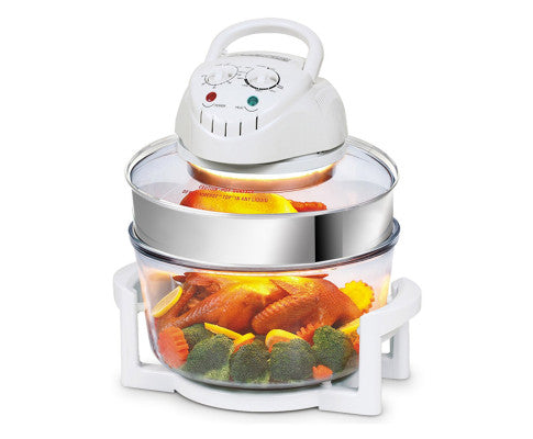 17L Halogen Oven Turbo Convection Cooker Electric Air Fryer White