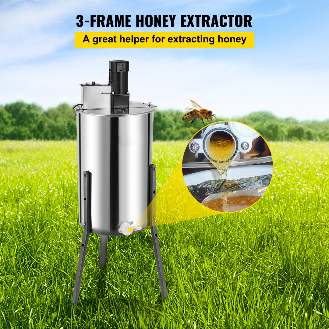 Electric 3/6 Frame Beekeeping Stainless Steel Honey Extractor