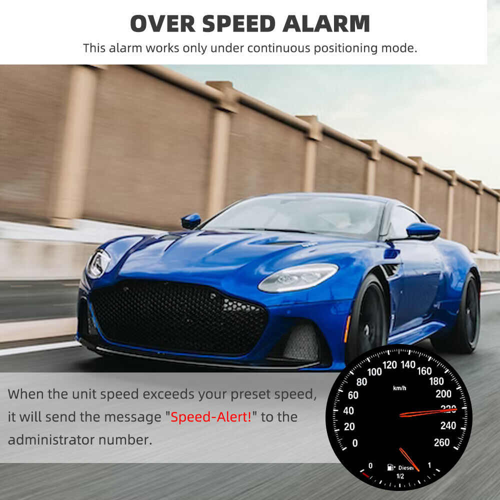 4g gps tracker over speed alarm speed limiter