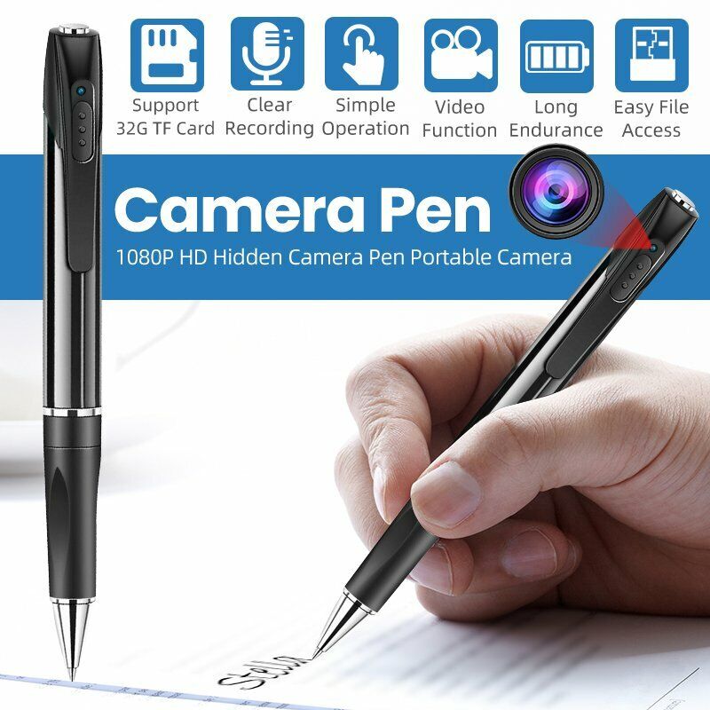 Hidden Mini Spy Camera Pen Portable HD 1080P Clip On