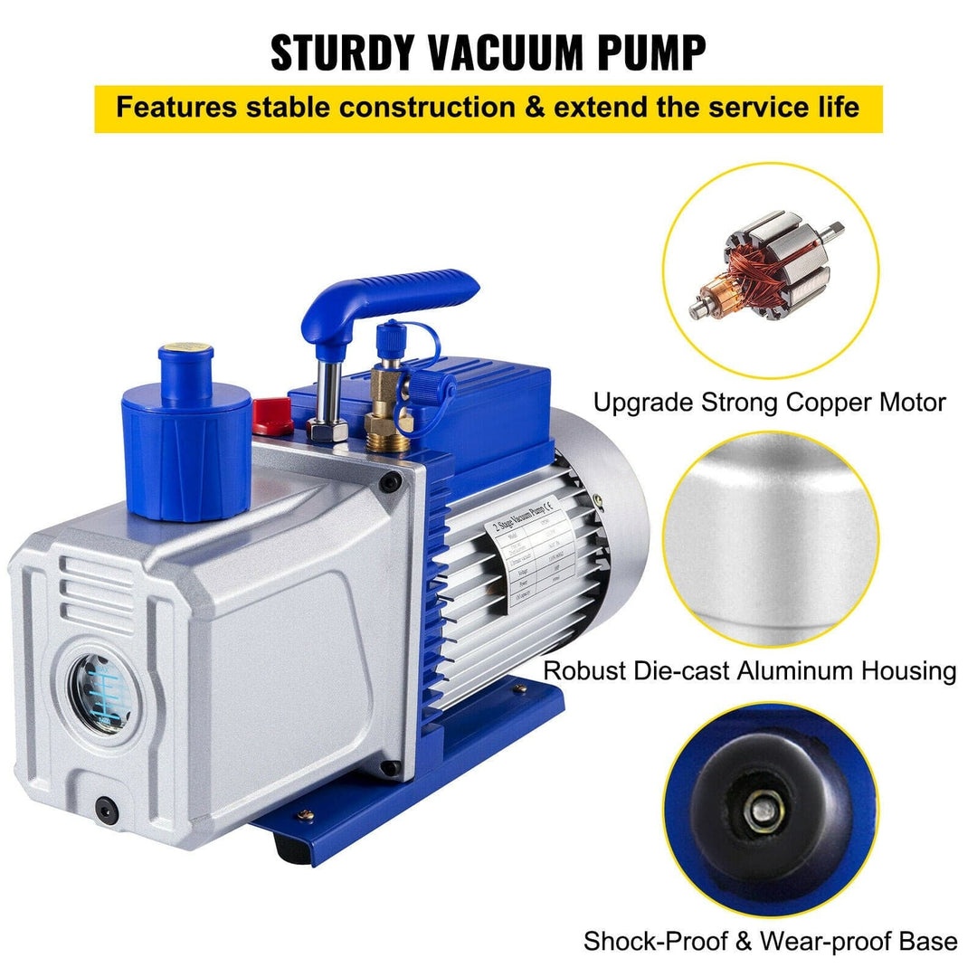 12CFM 2-Stage Refrigerant Vacuum Pump for Air Conditioning