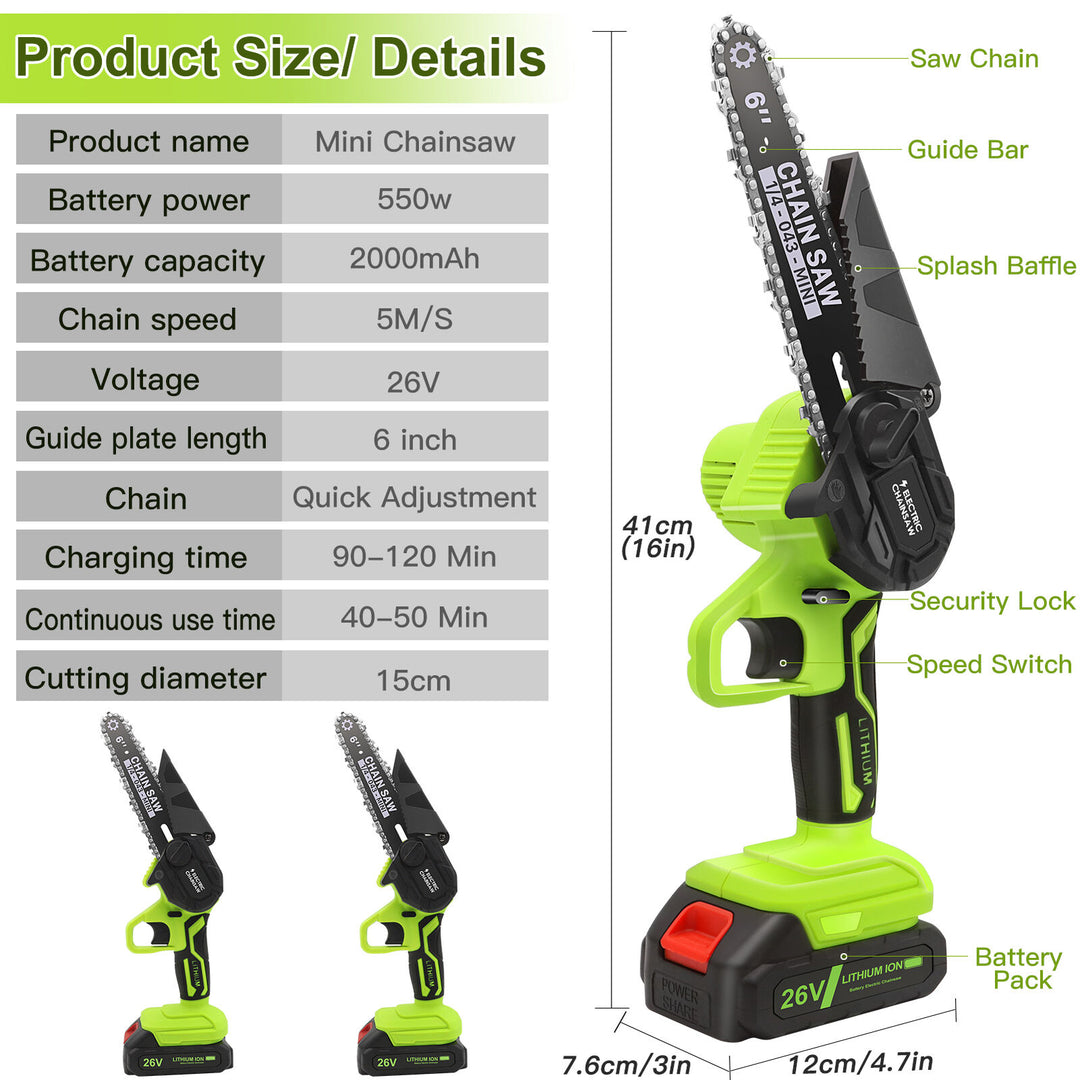 Rechargeable Mini Cordless Electric Chainsaw