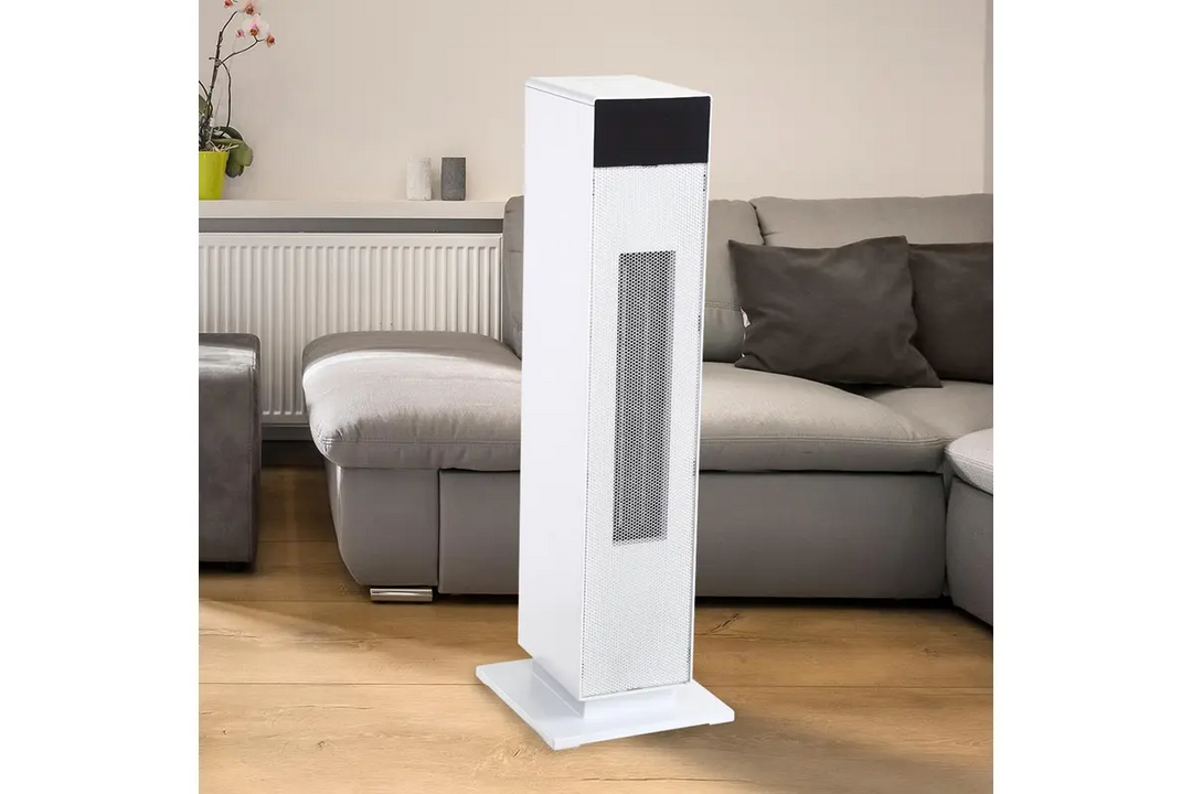 Portable Electric Heater with Oscillating Ceramic Tower (2000W)