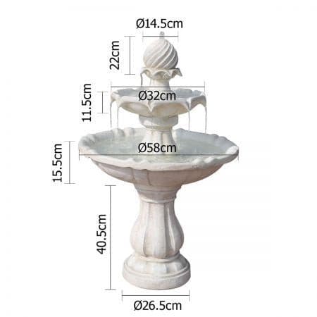 Deluxe Solar Powered Three-Tier Water Fountain - solar powered water fountain - solar pond fountain - solar water fountain pump - 3