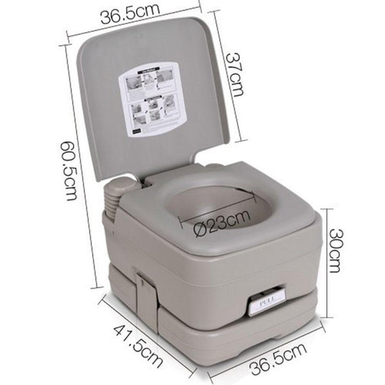 10L Portable Toilet - Camping Potty Restroom - 10 Litres