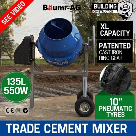 Professional Portable Electric Cement Mixer 135L