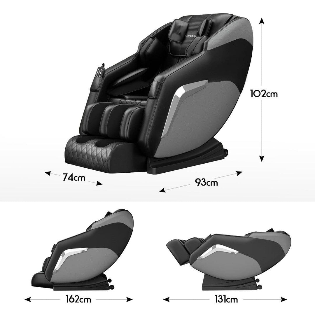 Black Full body Massage Chair Zero Gravity Recliner