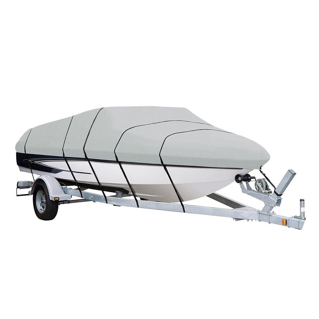 16-18.5Ft High Quality Weather  Resistant Boat Cover Canopy For V-Hull Open Fishing Boats