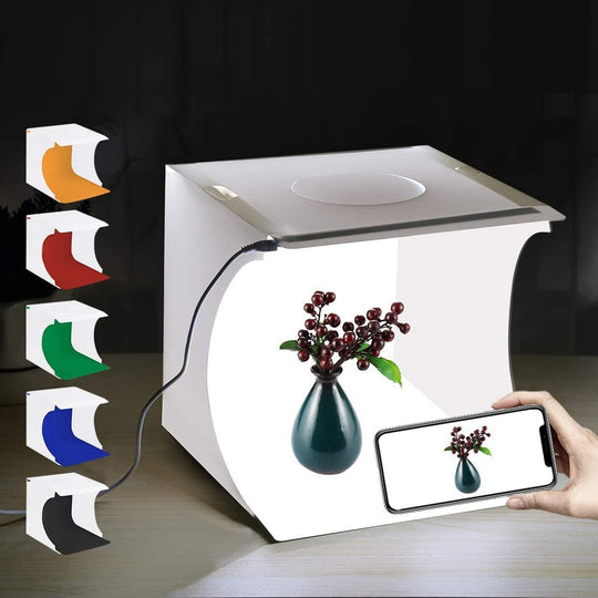 Professional Photo Studio Light Box - Portable and Lightweight + 6x Colours