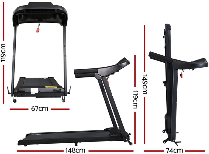 Running Machine Home Treadmill 1.85HP 120KG Capacity with LCD