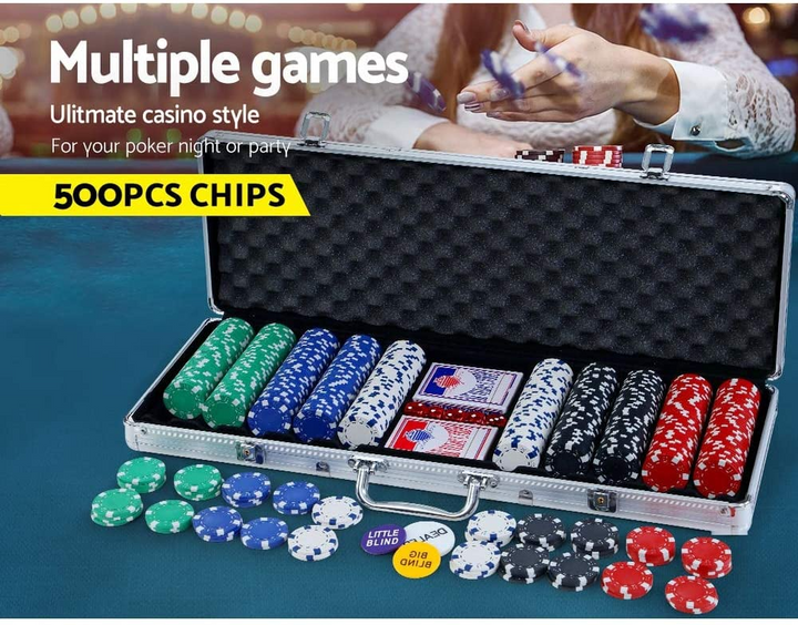 Crown Casino Poker Chips Set 3.3mm Clay (300/500/1000 set)