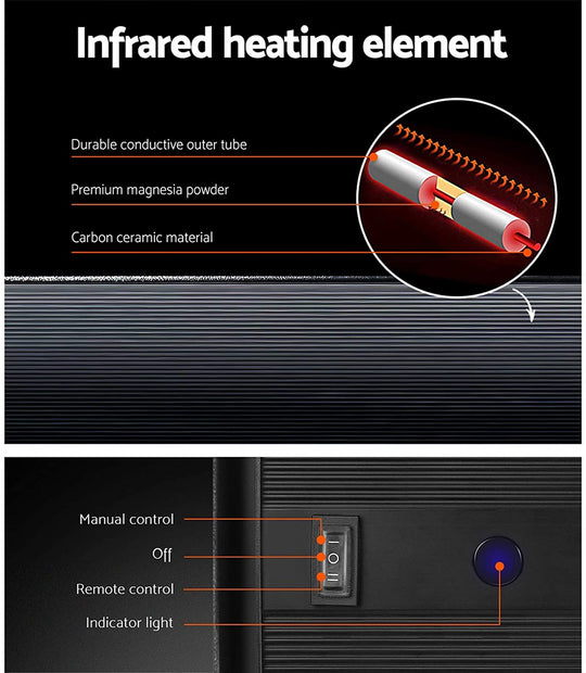 Premium Luxury Electric Heater w/ Infrared Panel (Indoor/Outdoor)