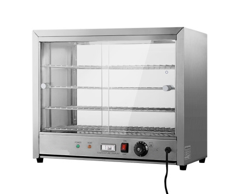 Professional Commercial Food Warmer Pie Hot Display Showcase Cabinet in Stainless Steel