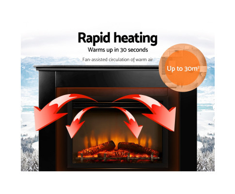 Electric Fireplace Heater 3D with real Flame Effect (2000W)