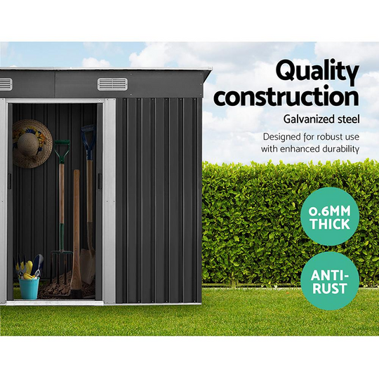 Tough Steel Aussie Outdoor Garden & Tool Shed - storage shed kits - garden shed plans - metal storage shed - 3