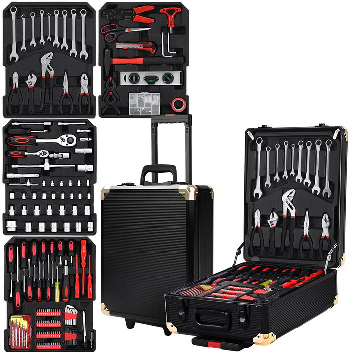 Professional Tool Kit Trolley Case  Portable DIY Set BK  (816pcs)