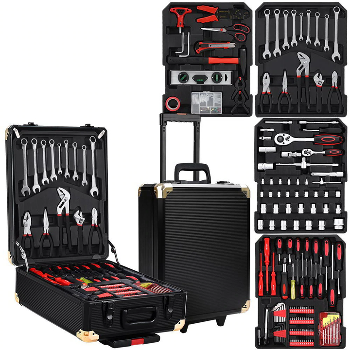 Professional Tool Kit Trolley Case  Portable DIY Set BK  (816pcs)