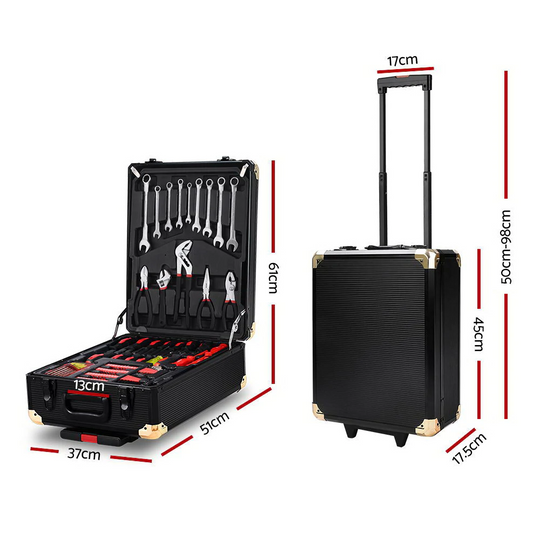 Professional Tool Kit Trolley Case  Portable DIY Set BK  ( 816pcs )