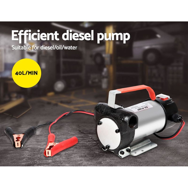 12V Bowser Oil Transfer Pump Auto Diesel Water Electric Bio-diesel Fuel