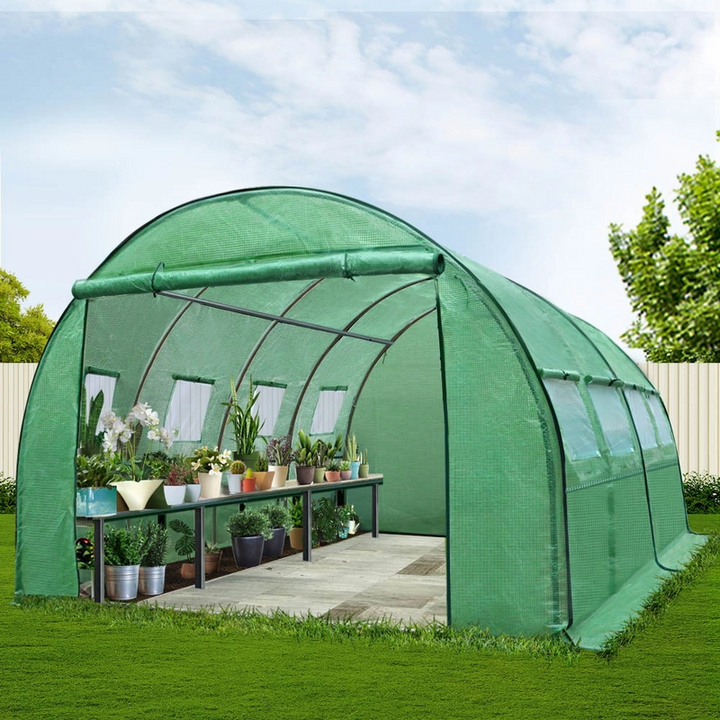 Professional Metal Greenhouse Garden Shed Green House Walk in (Select size)