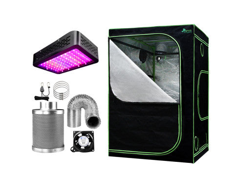 Indoor Outdoor Plant Grow Tent with Grow Light & Filtered Vents - complete grow tent package - grow tent with carbon filter - led grow lights - 11