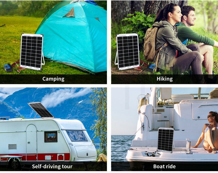 Portable Solar Panel Kit (10W 12V +10A Solar Panel with regulator) Perfect for Camping