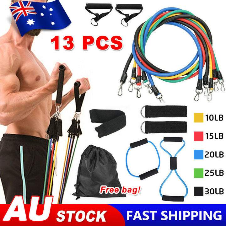 Premium Resistance Bands for Outdoor/Indoor Exercise - 13x PCS