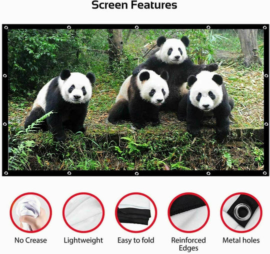 120 Inch Foldable Portable Projector Screen Features
