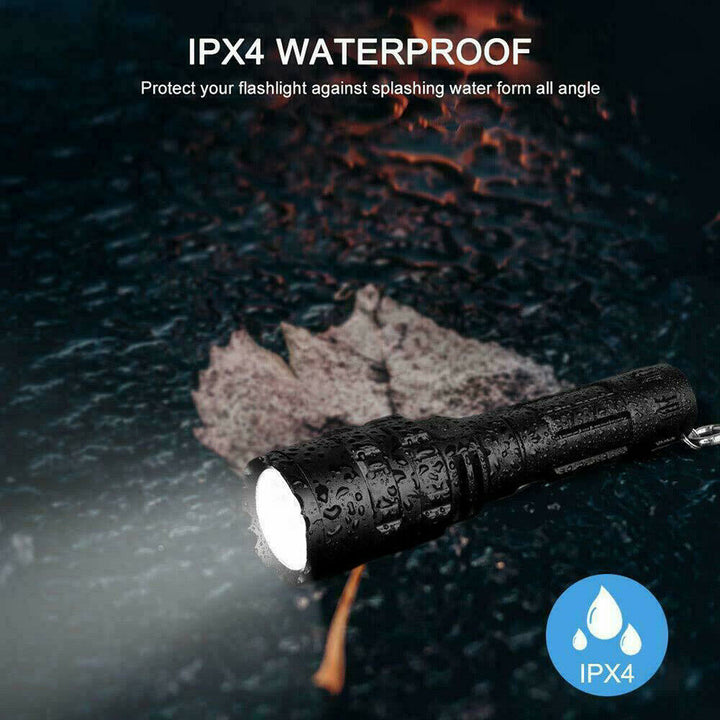 Tactical Flashlight Ultra Bright ( Waterproof / Rechargeable Lithium Battery)