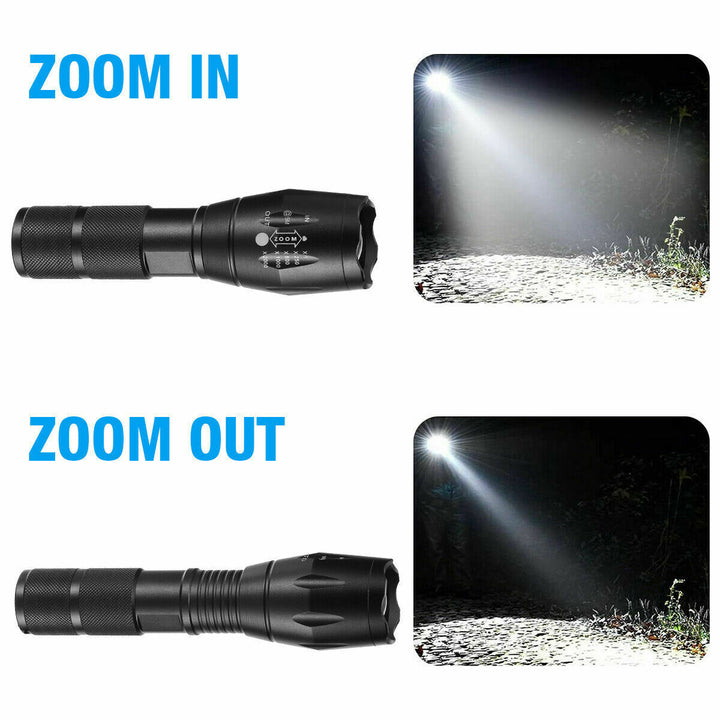 High Power Flashlight Tactical Led Rechargeable Torch (2- Pack)