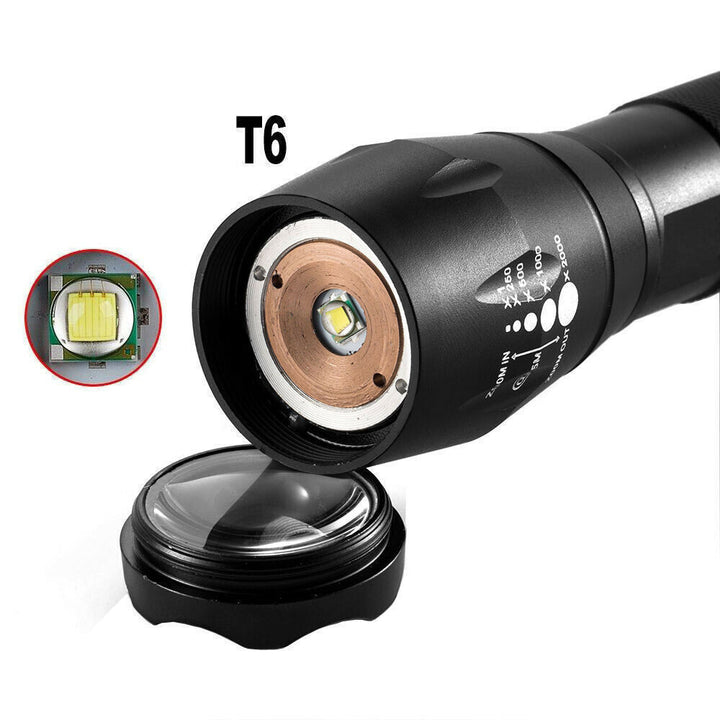 High Power Flashlight Tactical Led Rechargeable Torch (2- Pack)