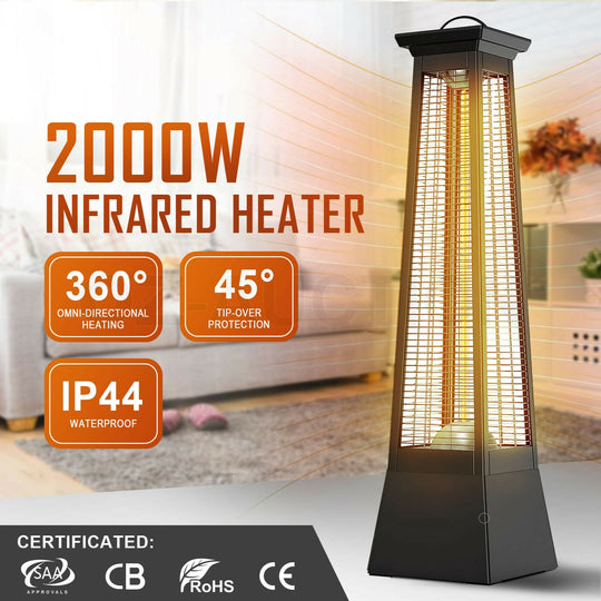 Tower Heater 2000W Carbon Infrared 360°  Outdoor/Indoor