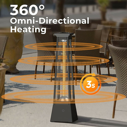 Tower Heater 2000W Carbon Infrared 360°  Outdoor/Indoor