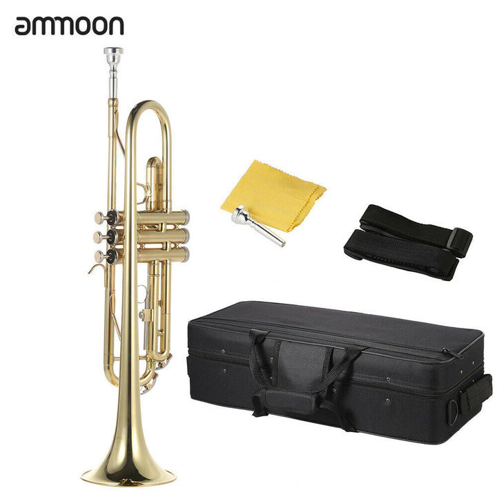 Professional Trumpet Gold With Case