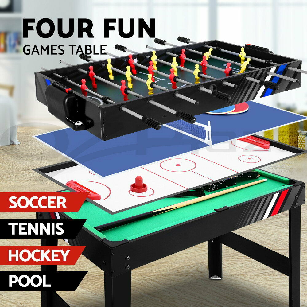 4-In-1 Games Table (Soccer, Tennis, Pool, Air Hockey) - combination game table - 	convertible game table - game room essentials - 2