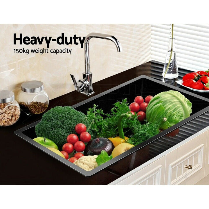 Professional Kitchen Sink in Black Stone Granite 790X460MM