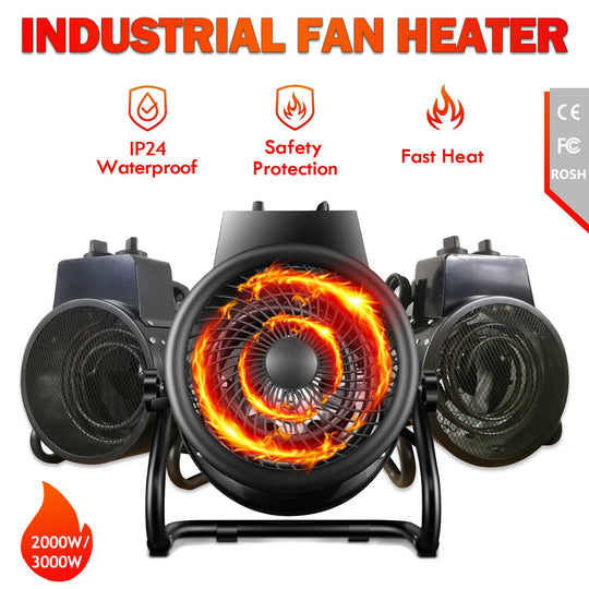 Portable Industrial Fan Electric Heater (2000/3000W)