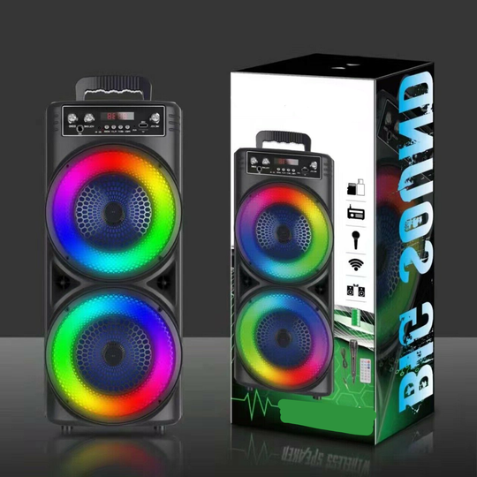 Maxi Bluetooth Portable Party Speaker With Mic ( RGB LED ) Ultra Subwoofer Bass