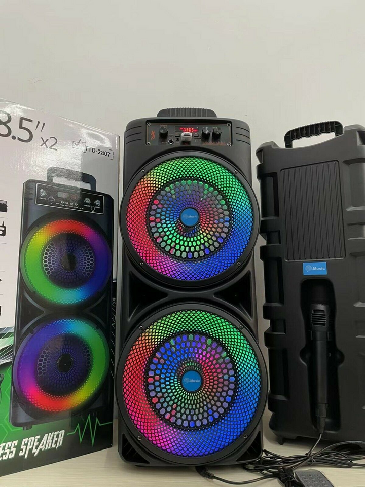 Maxi Bluetooth Portable Party Speaker With Mic ( RGB LED ) Ultra Subwoofer Bass