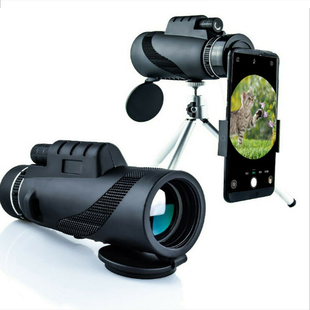 Smartphone Portable Telescope Monocular w/ Tripod (HD 80x100 Magnification)