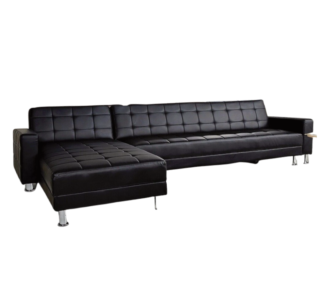 Luxury 5 Seater Convertible Sofa Leather Couch