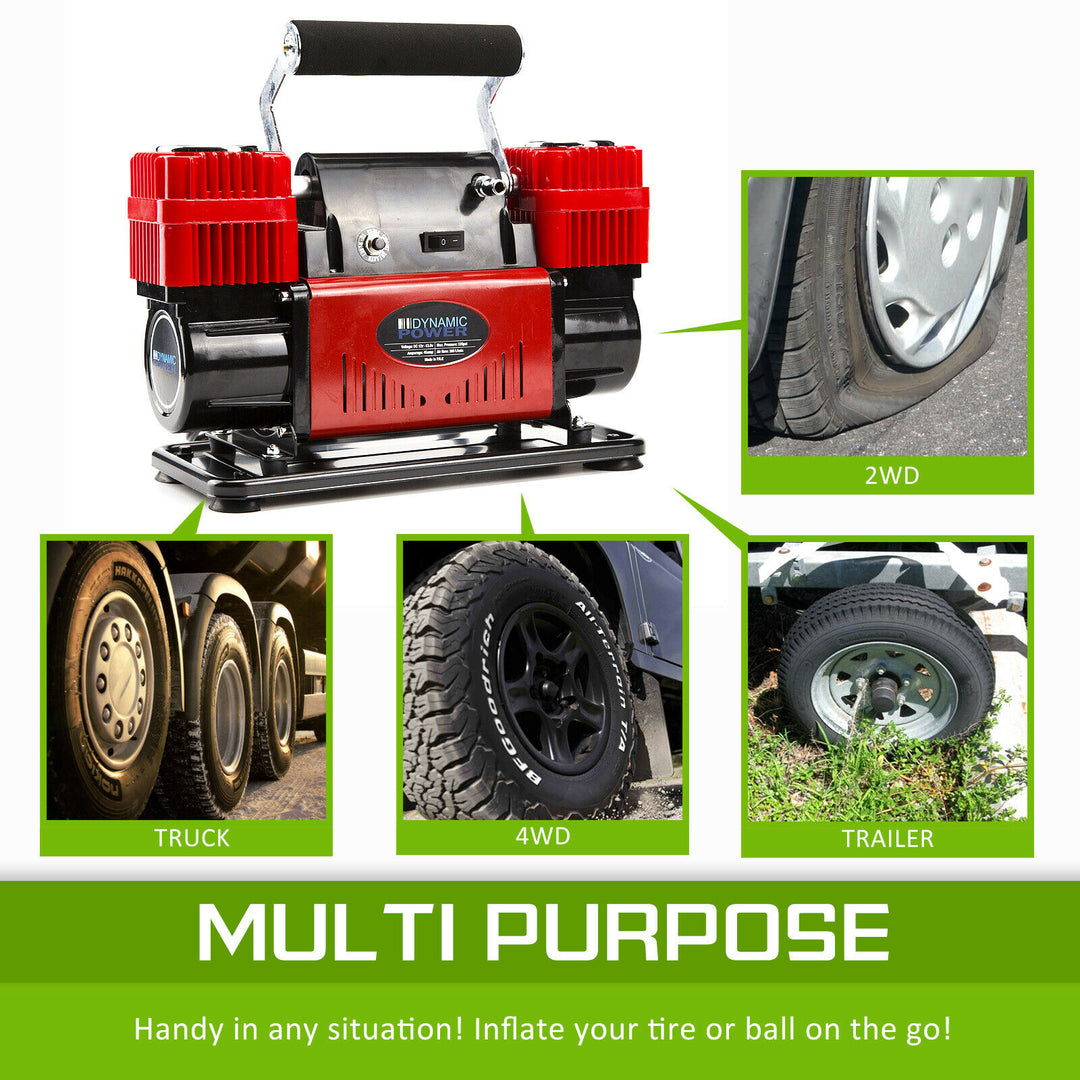 12V Air Compressor Tyre Deflator Inflator 4WD 4x4 Car Truck Portable 300L/MIN