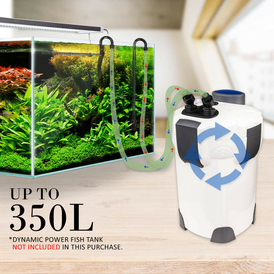 Aquarium External Canister Filter Aqua Fish Tank UV Light +MEDIA KIT 1400L/H